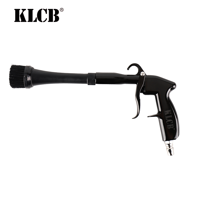 KLCB Caustic High Pressure Blowing Gun Pneumatic Multifunctional Cleaning Gun with Brush Head Car Interior Cleaning Cleaning Gun