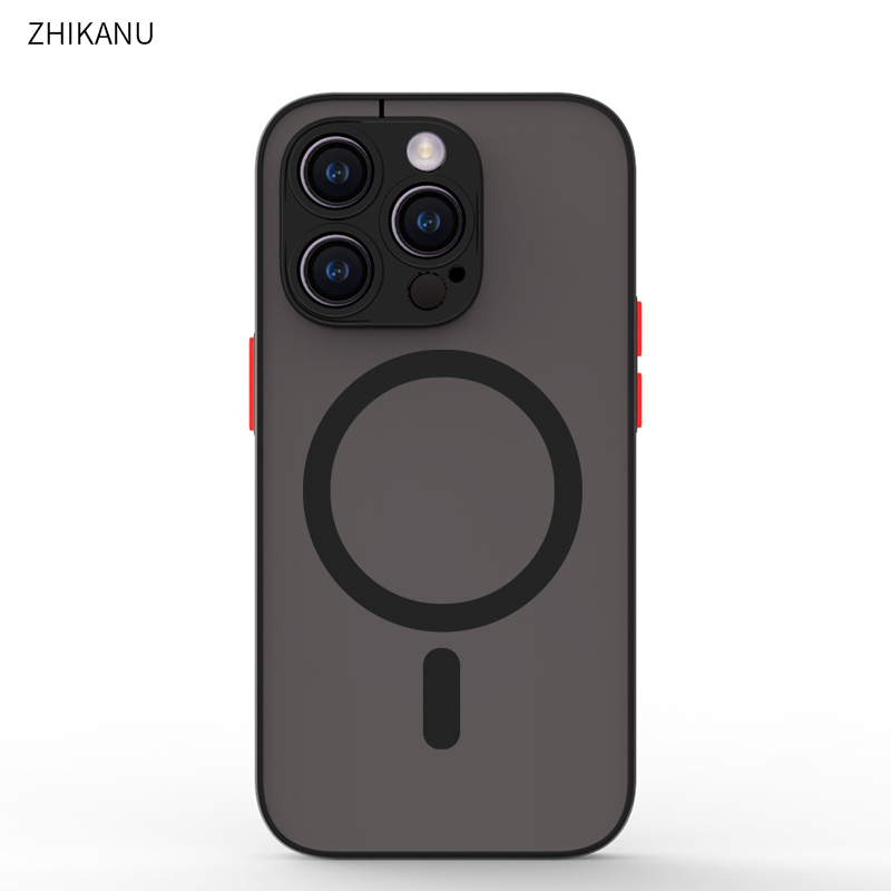 New Model Suitable for Apple 17/16/15 Magnetic Phone Case Iphone17Promax Phone Case 16E Apple 13 Magsafe Phone Case 14 Plus Matte Case Xr Xsmax Transparent Black