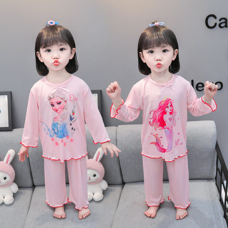 2025新款女童冰丝棉睡衣：艾莎公主空调服，让宝贝美梦成真！