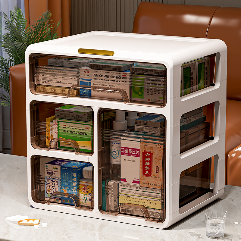 Medicine box Family medicine Medicine Containing Box Home Medicine Case Large Capacity Multilayer Drawer Medical Small Medicine Case-Taobao