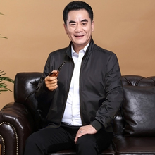 中老年大码夹克男装秋冬外套爸爸装