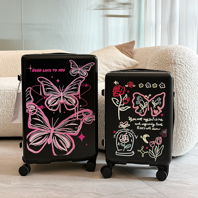 High-value, stylish suitcase for women and students, 2025 new style, 20-inch small carry-on suitcase with combination lock, suitable for men.