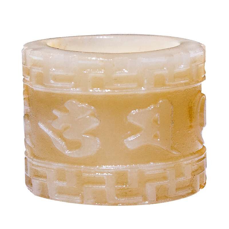 天然鹿骨潤料戒指骨頭手工雕刻大黑天戒子不動冥王扳指女男士戒指