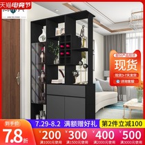 Modern light luxury entrance partition cabinet Home shoe cabinet Hall entrance cabinet Living room Simple fantasy double-sided decorative wine cabinet