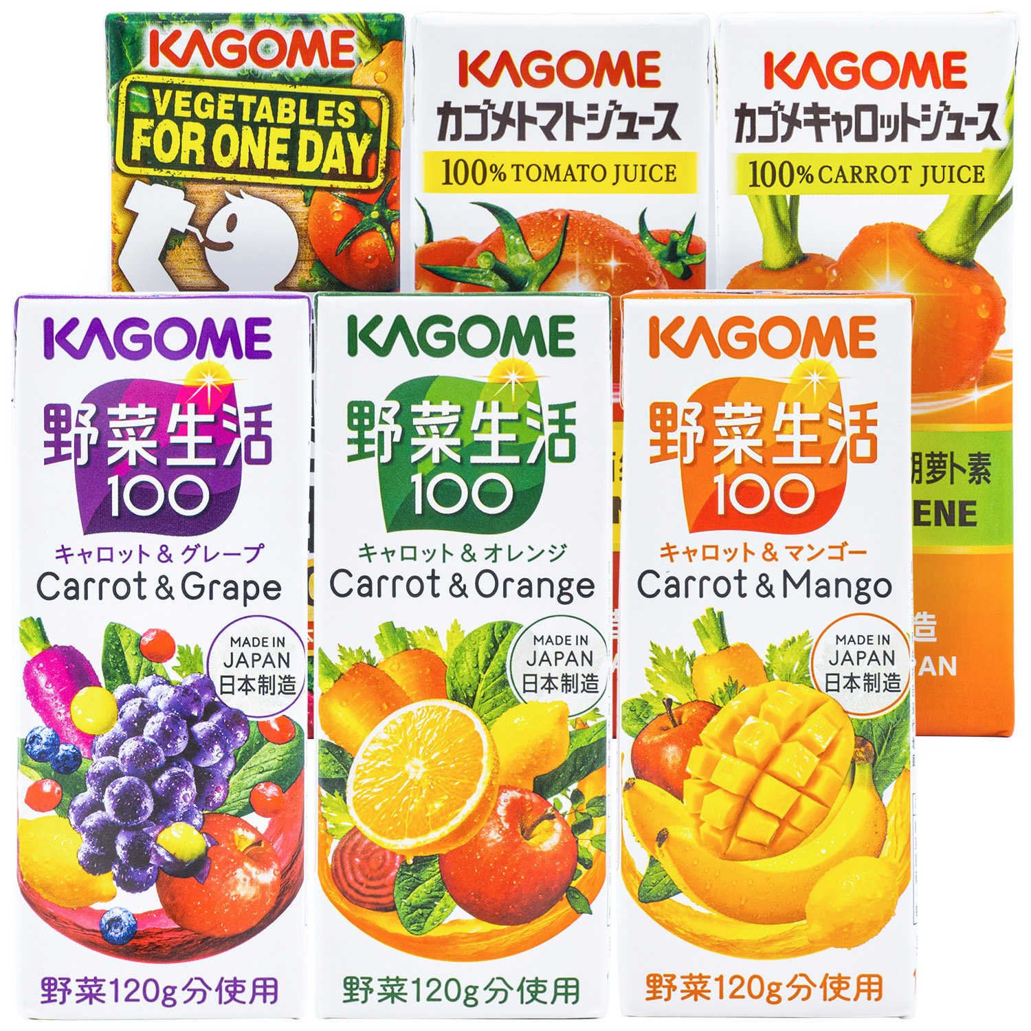 Japan imported kagome mixed fruit and vegetable juice Wild vegetable life light fasting 0 fat VC low calorie 200ml