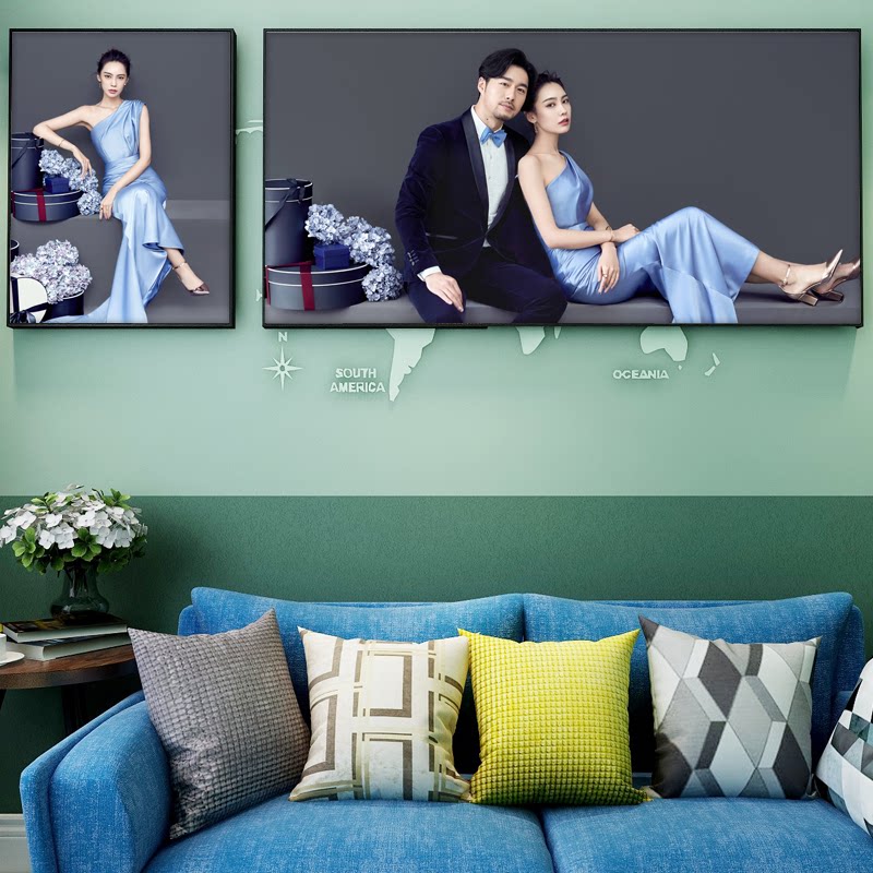 Photo frame table photo custom washing photo made into crystal wedding photo enlargement hanging wall photo framed photo album