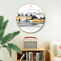 New Chinese living room decoration painting modern minimalist sofa Background wall hanging painting restaurant Xuanguan Fortune Murals Round