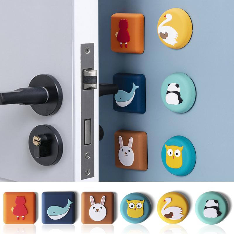 Door handle Anti-collision sticker Home Door rear Anti-collision cushion suction disc Silicone Door Anti-Kowtow Buffer Silent Wall Sticker