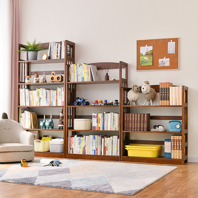 Children Bookshelves Landing Solid Wood Shelving home Small family Type minimalist modern baby bookcase containing plotter shelf