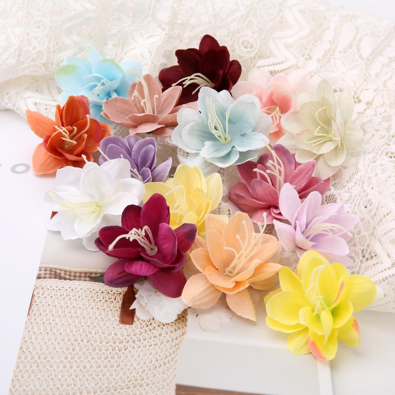 Emulated African Violet flower Flowers Silk Flowers Diy Handmade Flower Ring Straw Hat Flower Material Wedding Flower Wall Bujing-Taobao