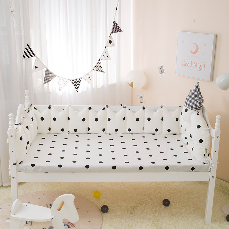 Children's bedding set can be disassembled and washable crib bed four seasons anti-collision drop bar newborn splicing bed baby soft bag