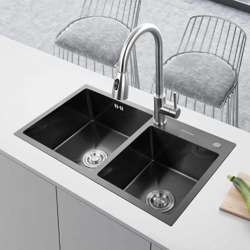 Humvee Nano Home Handmade Sink 304 Stainless Steel Thickened Dishwashing Tank Kitchen Sink Wash Vegetable Basin Big Double Sink