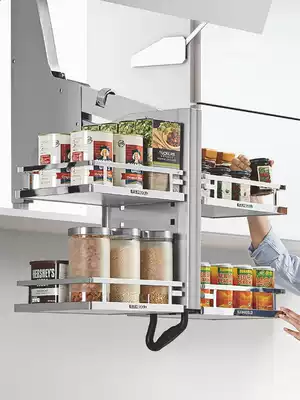 Highold hem lifting integral cabinet basket bowl basket seasoning basket double kitchen basket basket overall pulling basket