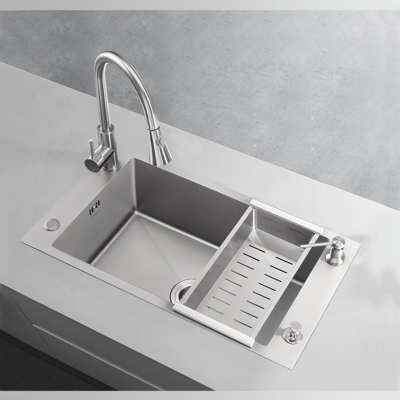 HIGOLD Humvee 304 stainless steel Kitchen Nano-Sink Handmade Single Sink Wash Vegetable Basin Dishwashing Basin Big Single Sink