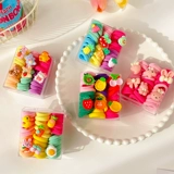 Безвредная милая детская эластичная резинка для волос, полотенце, не повреждает волосы