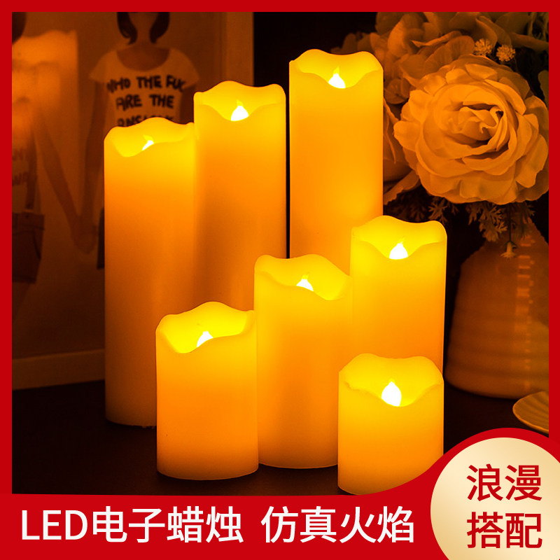 led electronic candle light wedding script kill room escape bar dining room dining table simulation luminous smokeless paraffin