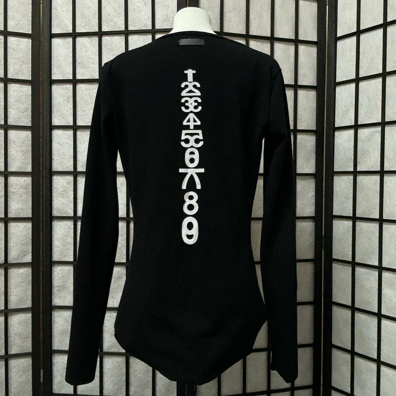 Ifsixwasnine69 Rune Black Long-Sleeve T-Shirt Classic Letter Number Lgb Visual Style Y2K