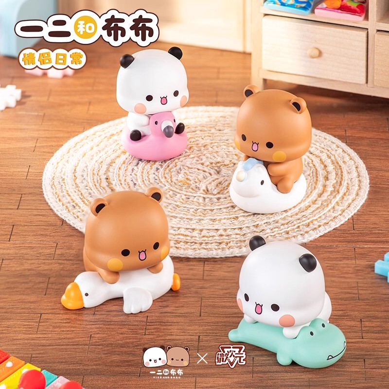 Authentic Micro Dimension One Two Bubu Couple Daily Life Series Third Blind Box Figure Cute Decoration Toy Girl Gift