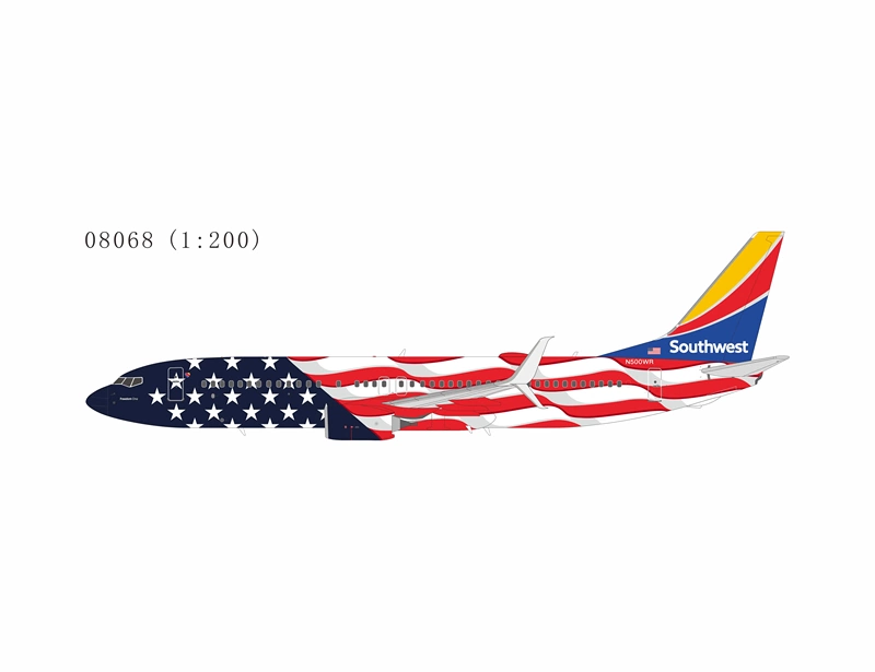 Pre-Ng 1/200 Southwest Airlines B737-800/W N500Wr Liberty One Alloy Airplane Model Pre-Ng 1/200 Southwest Airlines B737-800/W N500Wr Liberty One Alloy Airplane Model