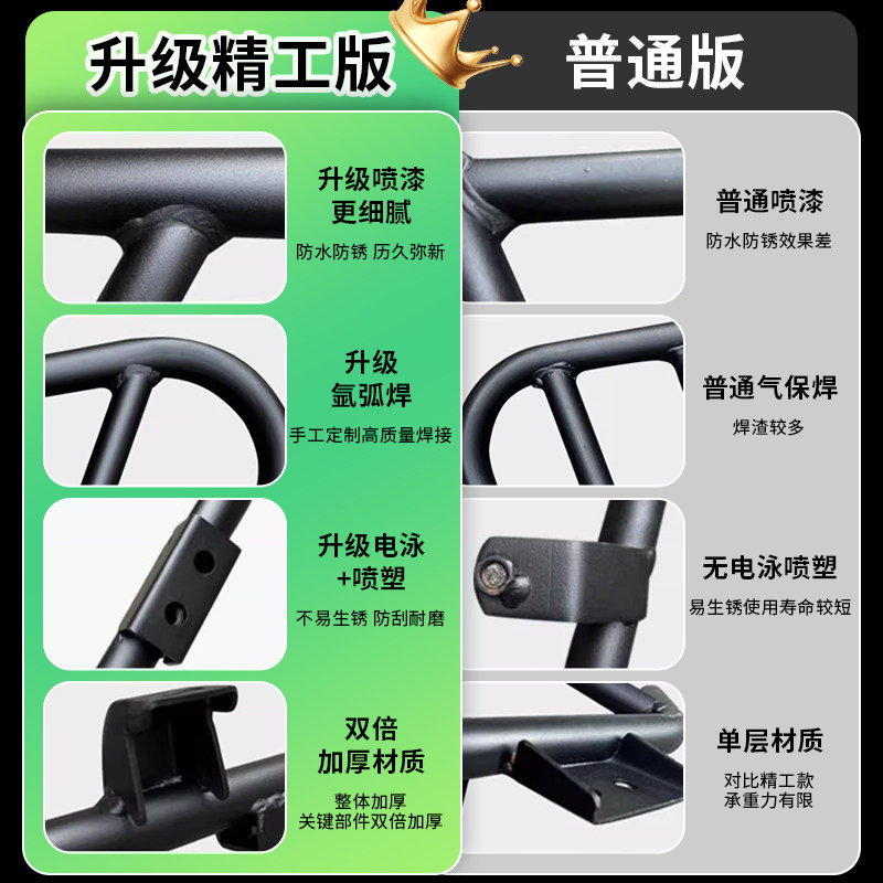 Suitable for Ninebot M95C+/N70C/M85C/F90Mm80C Front Bumper and Rear Rack for Electric Scooters and Electric Motorcycles