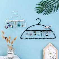 Creative iron pendant rack jewelry rack home portable storage rack for earrings hanging on the wall small jewelry rack display