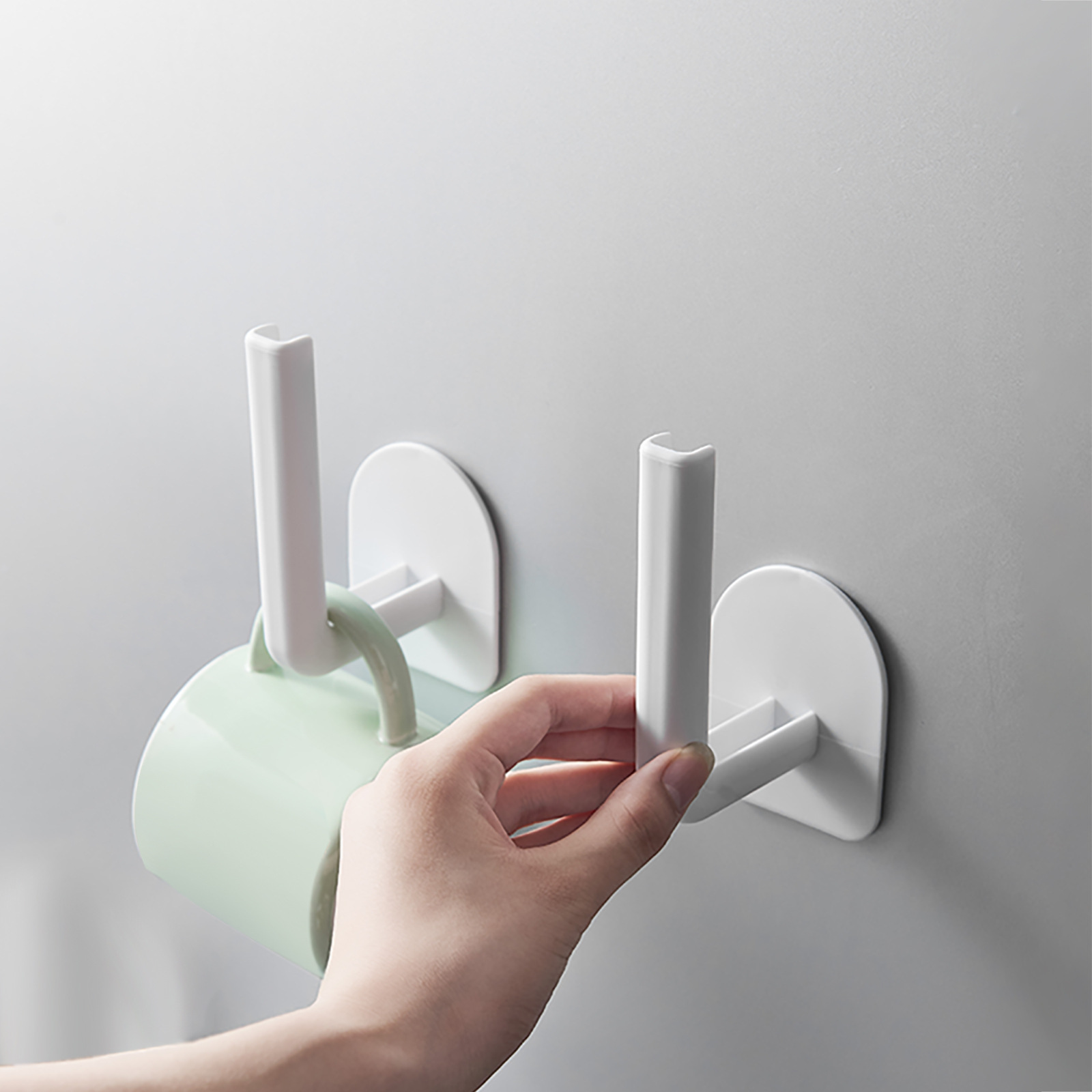 Hook bathroom wall-mounted multi-function punch-free hook wall suction strongly bearing and long-bonded hook
