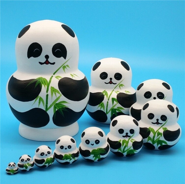 Matryoshka 10-layer Chinese style toys high-end hand-painted children's creative ornaments boy features cute girls gifts