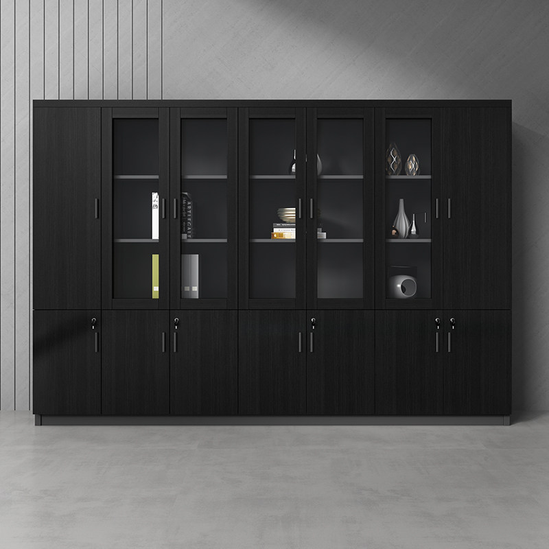 Liangyin file cabinet wooden modern minimalist bookcase information cabinet plate high cabinet file cabinet wardrobe office furniture