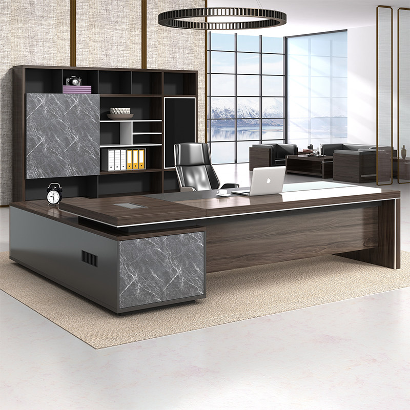 Liangyin boss desk and chair combination president's room furniture single executive desk manager desk supervisor desk simple and modern