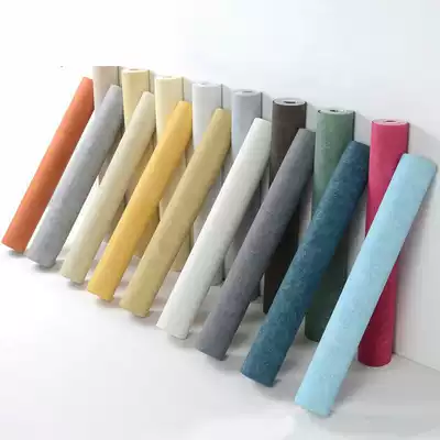 Nordic long fiber solid color non-woven wallpaper living room bedroom background wall simple plain plain cement gray mottled pattern wallpaper
