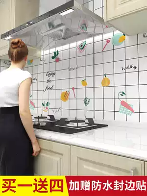 Kitchen oil-proof sticker Waterproof self-adhesive high temperature resistant wallpaper Kitchen table wallpaper countertop firewall sticker hood overall cabinet