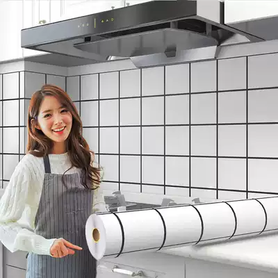 Thickened kitchen oil-proof stickers, self-adhesive wall stickers, wallpaper, Nordic style countertops, waterproof, fireproof, high temperature resistant cabinets and tables