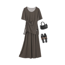 Nishimachi Village House casual versatile pure cotton suit womens summer new lazy short-sleeved two-piece set XH9B10012
