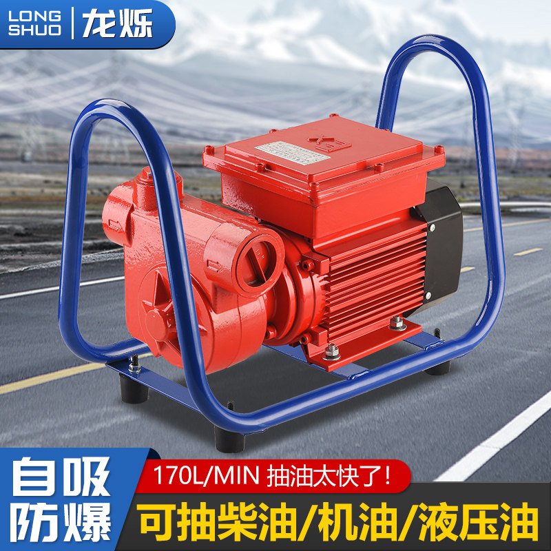 电动抽油泵防爆12v24v220v大流量柴油液压机油泵自吸导油泵加油机