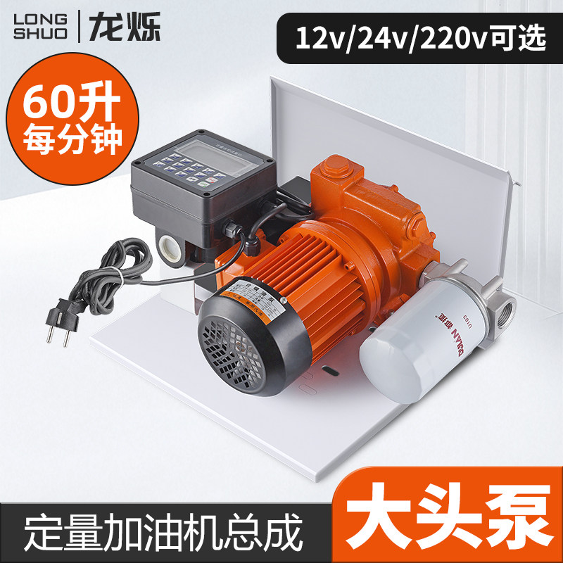 吨桶挂壁式电动抽油泵12v24v220v全自动计量加油泵柴油大功率油抽