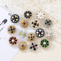 Metal button round button time small fragrance coat coat cardigan decorative button simple and versatile