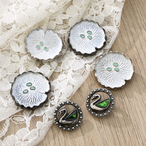 Button Retro Round Metal Button Fashion Womens Top Jacket Tang Suit Cheongsam Button Accessories