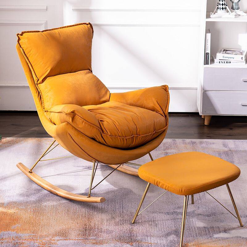 Home Rocking Chair Recliner Adult Balcony Leisure Chair Nordic Net Red Light Luxury Rocking Chair Lazy Single Sofa Chair