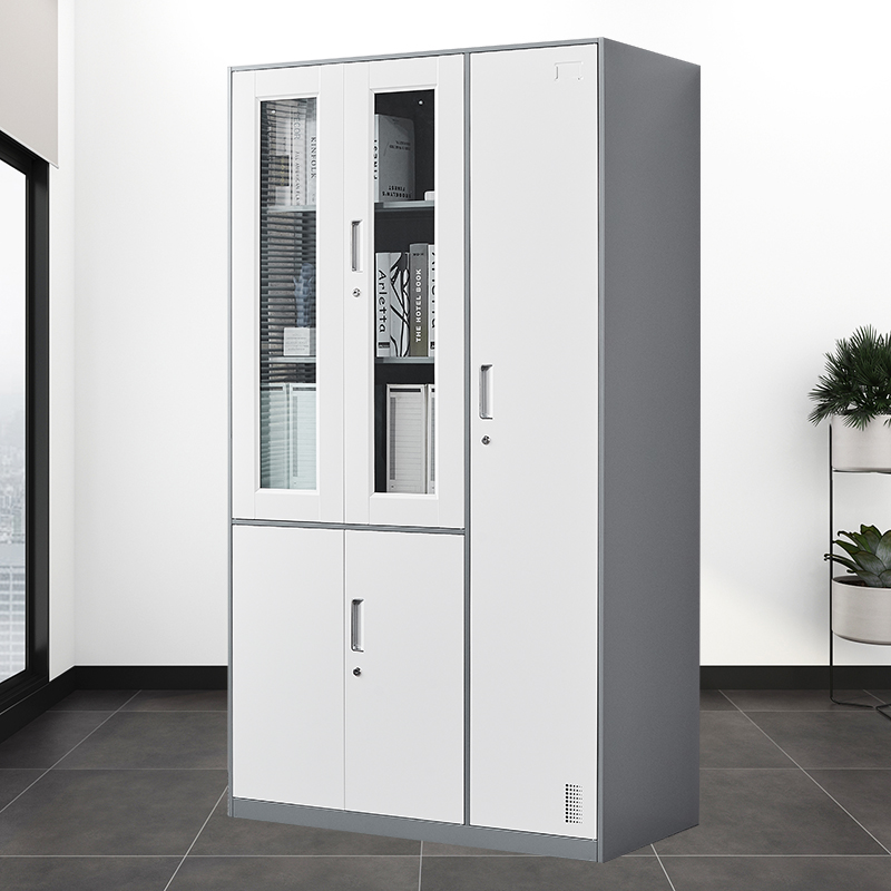 Rongtenghui Steel office cabinet File cabinet Iron cabinet File cabinet Data cabinet Storage cabinet with lock glass combination