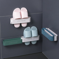 Simple bathroom trailer rack-free toilet Nordic shelf wall rack shoe rack storage artifact