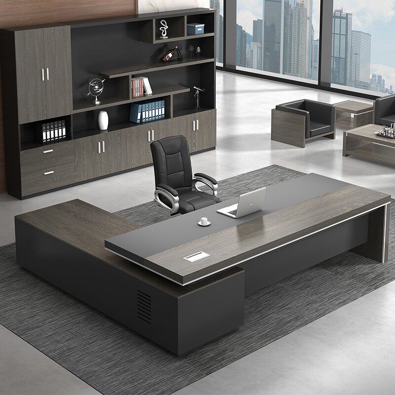 Boss Table Atmospheric Ballroom Desk and Chair Simple Modern Fashion President Table Manager Table Combined Office
