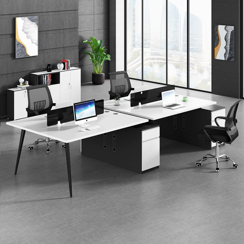 Staff desk 4 6 people staff bit simple modern office card seat screen office desk and chair combination furniture