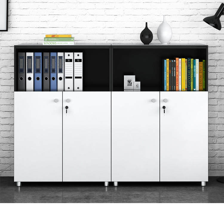 Office furniture cabinet short cabinet Wooden Containing Cabinet Office Containing Cabinet Information Cabinet Tea Water Cabinet Bookcase With Lock