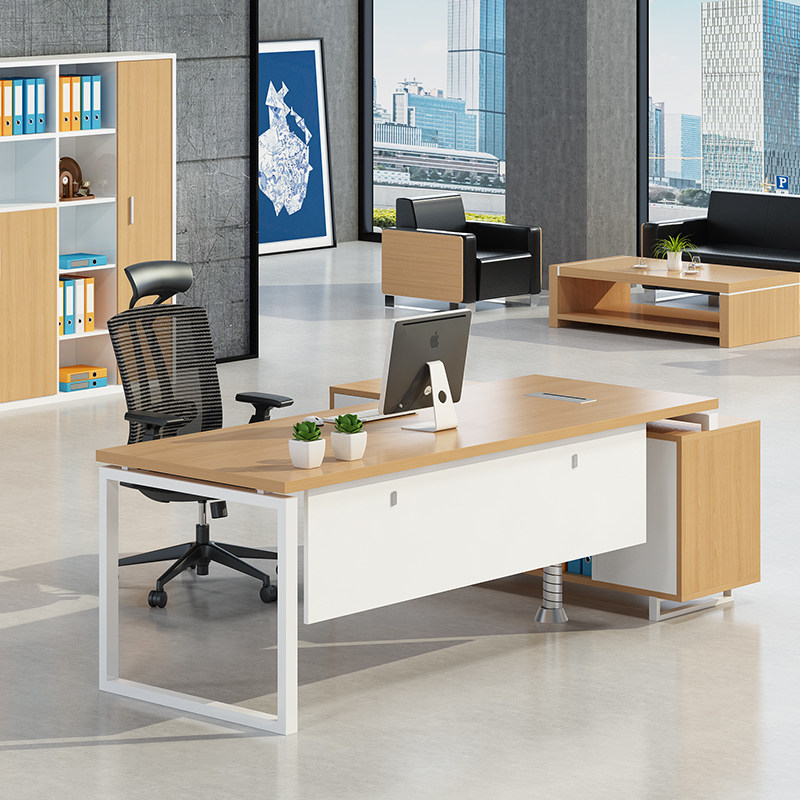 Shanghai President Solo Desk Brief Modern Middle Class Dae Bandai Manager Desk Office Furniture Owner Table
