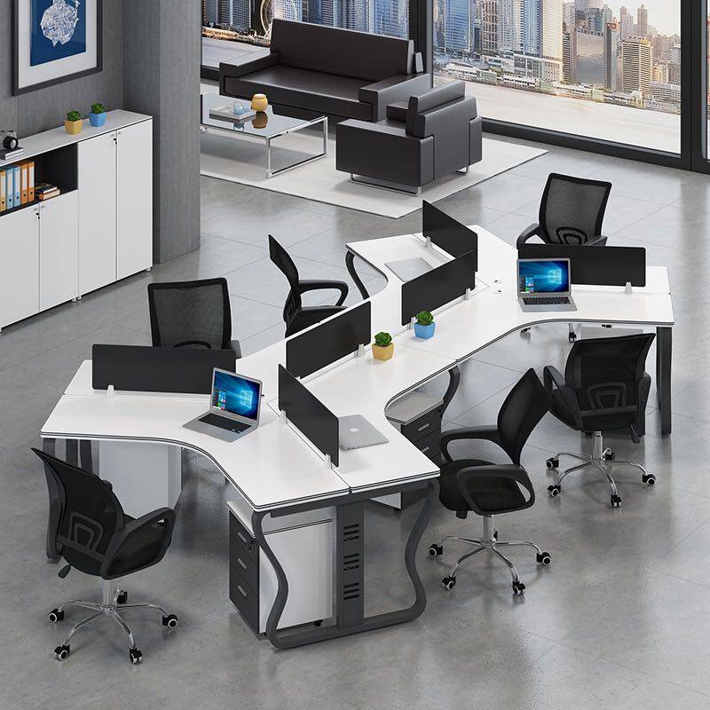Shanghai office furniture staff desk chair 368 people desk staff computer desk creative station clamping position