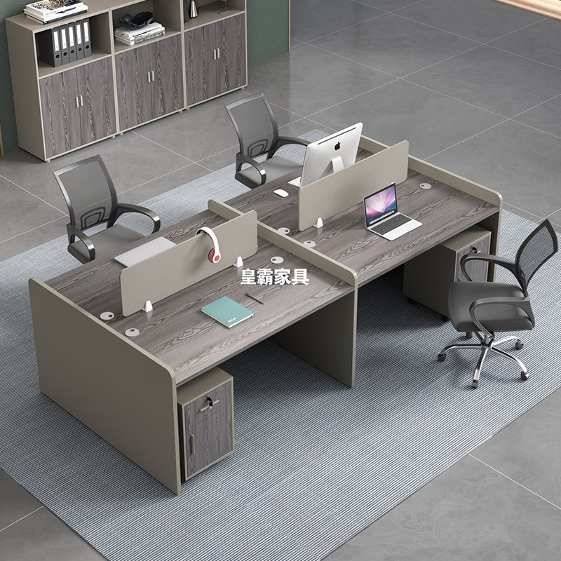 Desk minimalist Hyundai 2 4 6 People with Screen Working position Staff Four Screens Office Chairs Combination