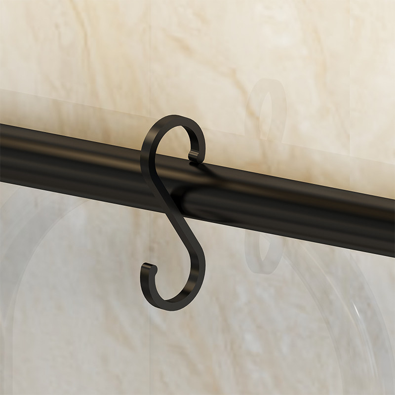 Space Aluminum S Type Hook Hung Hanger S Hook Kitchen Hanging Hook Hook Door Rear Coat Hook Black