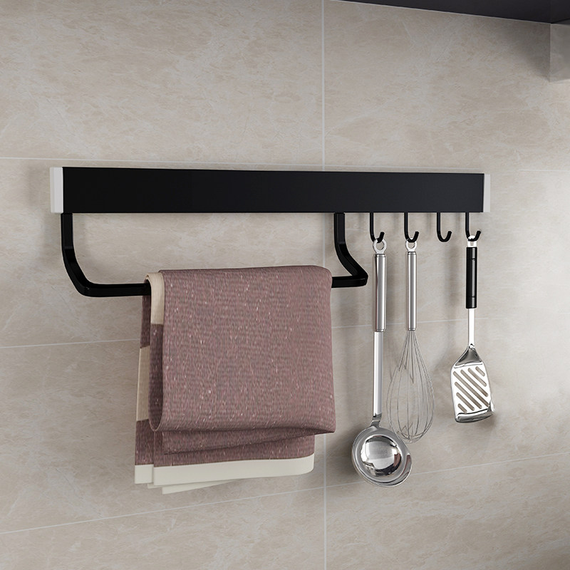 Kitchen Wall Hanging Rack Wall-mounted Free-Punch Hook Cookware Supplies Rack Crochet Hook-Type Spoon Shelve