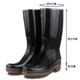 Golden oak rain boots for women, fashionable outerwear, non-slip waterproof boots, kitchen canteen rubber shoes, oil-resistant, acid-alkali, high-top water shoes