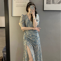 2021 new Summer Gentle Temperament Tea Hysteria Style Comeback Crushed Flowers Snowspun Fairy Springtime First Love Dress Dress